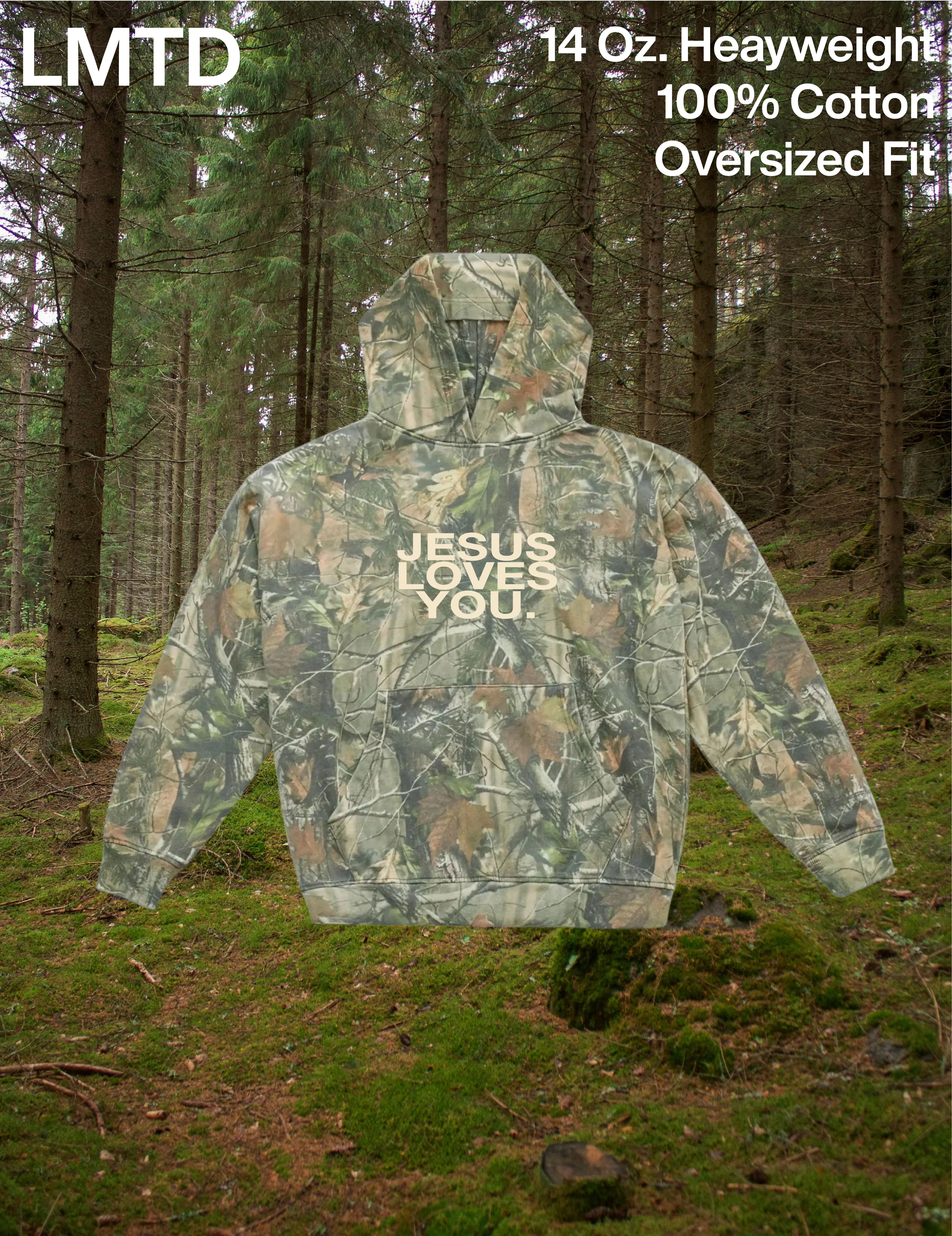LMTD || Heavyweight Camo Hoodie || 14 Oz. (Ready To Ship) - Image 6
