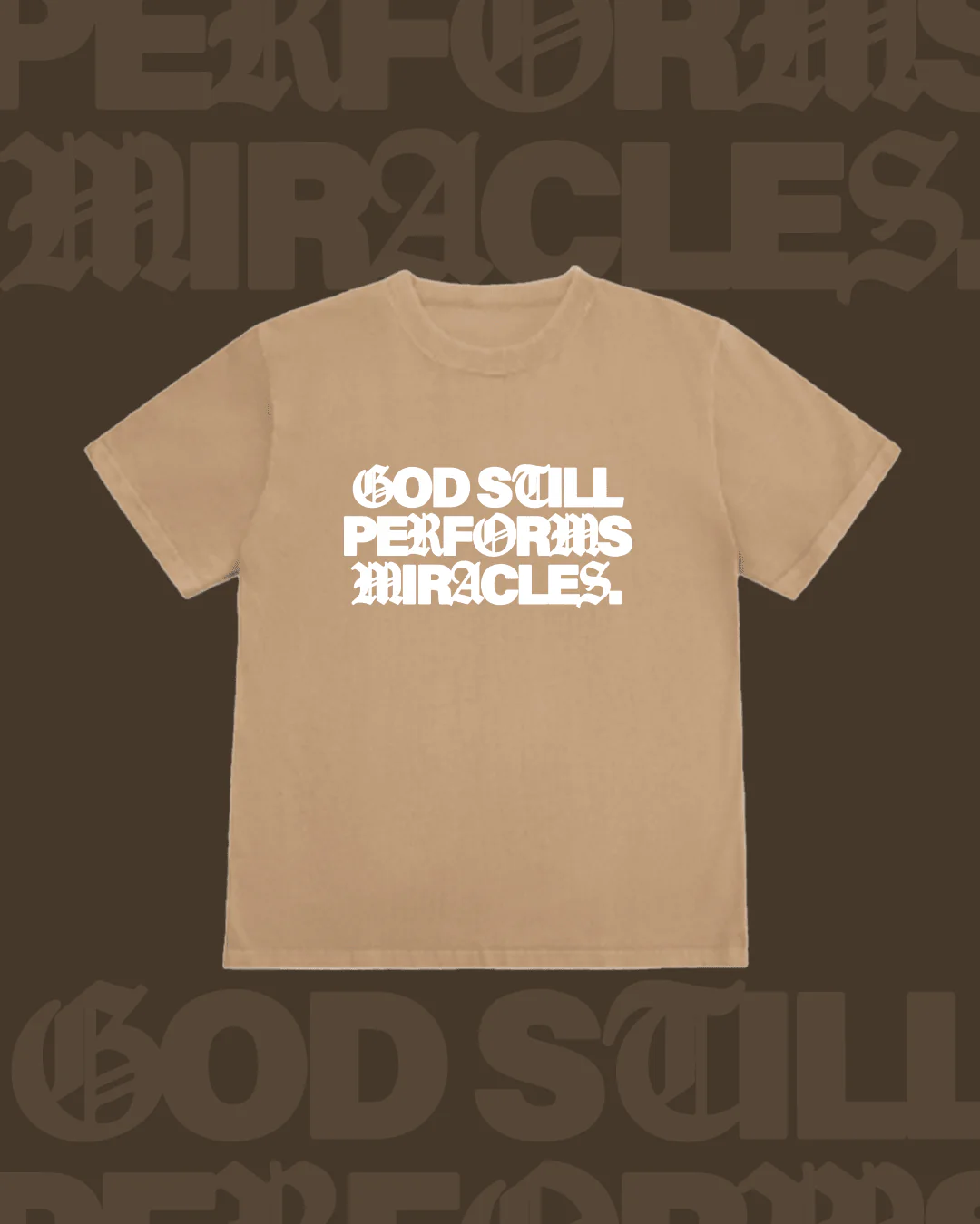 LMTD || "Miracles" 9 Oz. Max Heavyweight Oversized Tee || Driftwood