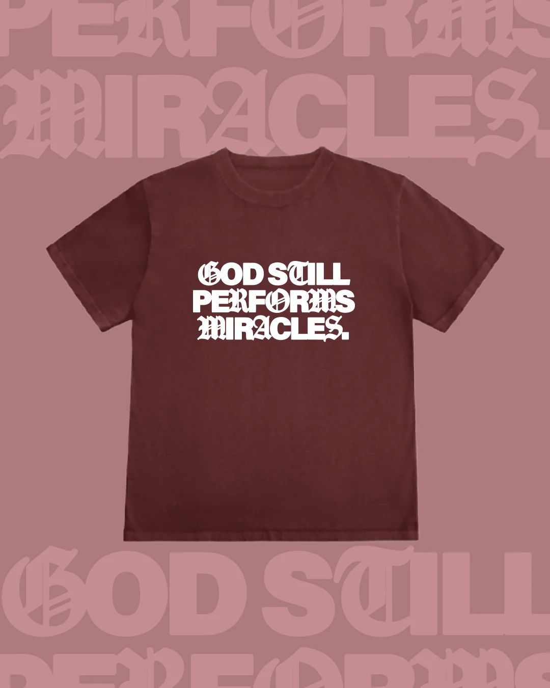 LMTD || "Miracles" 9 Oz. Max Heavyweight Tee || Mahogany