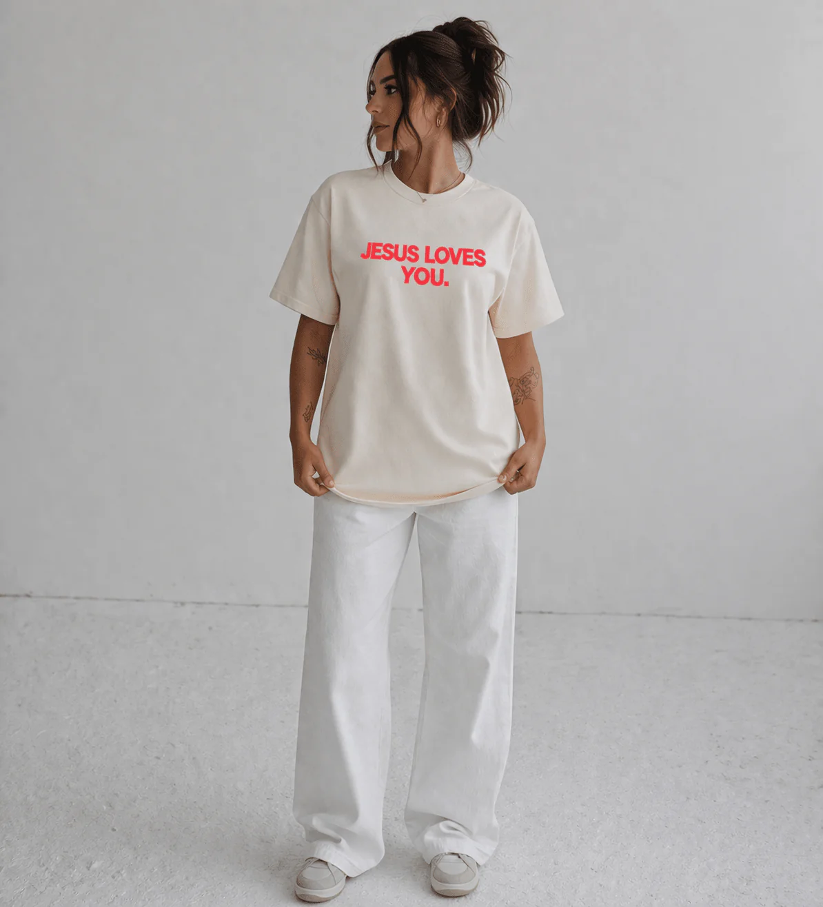 NEW || "Good News" Tee || Sand - Image 2