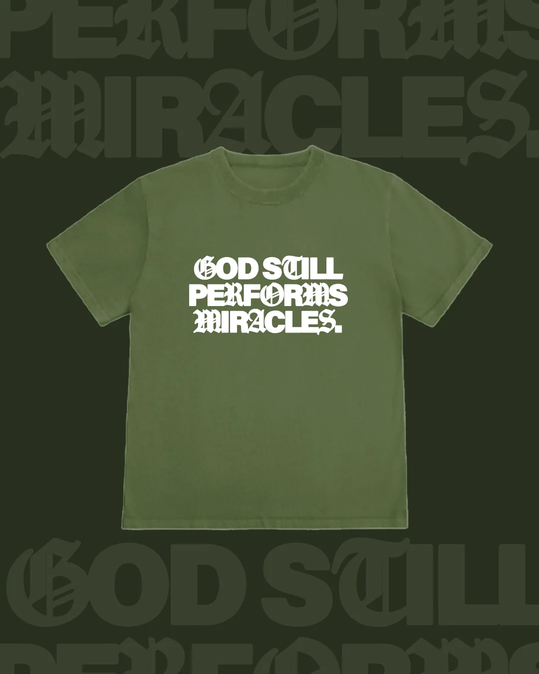 LMTD || "Miracles" 9 Oz. Max Heavyweight Tee || Olive