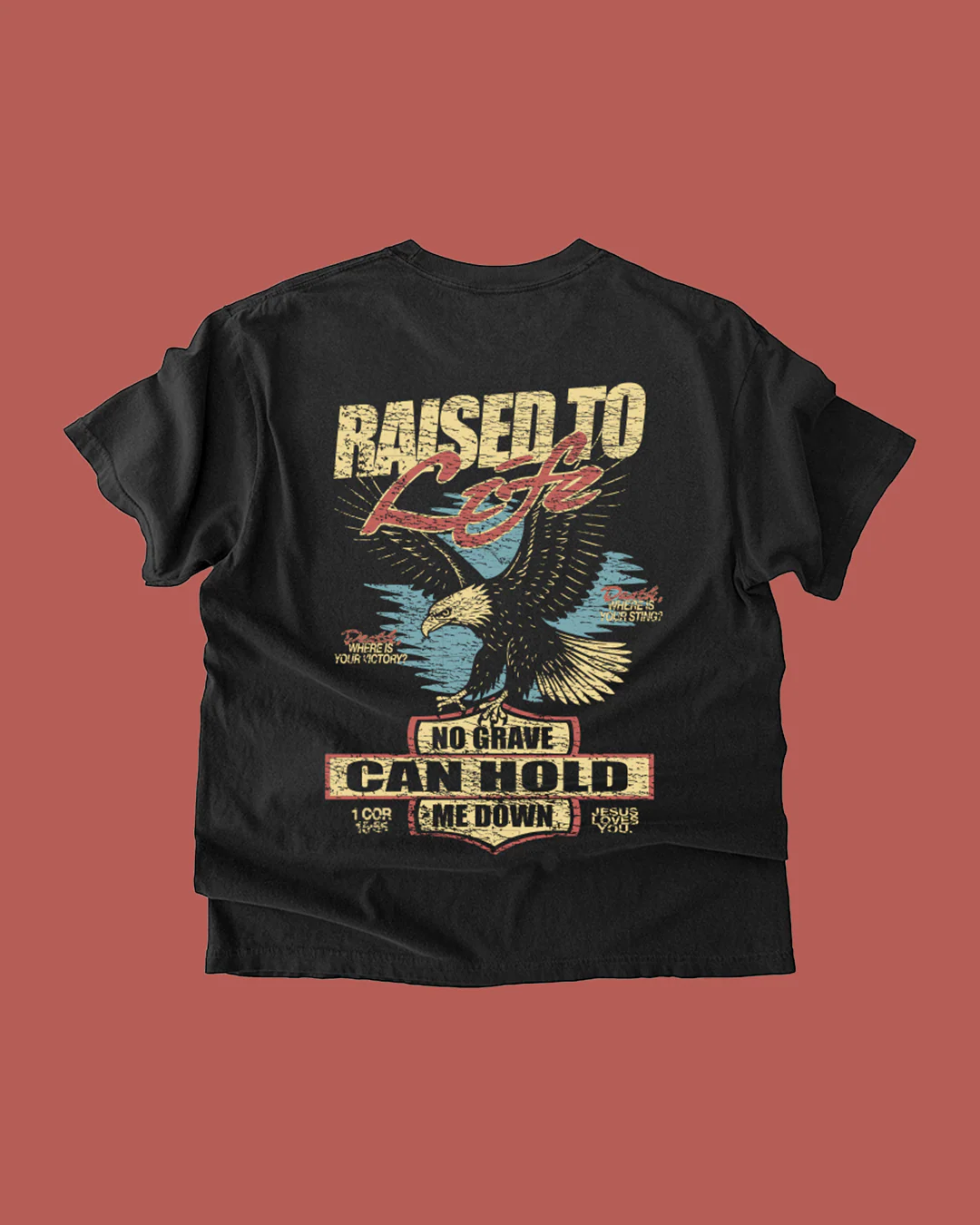 NEW || "Raised To Life" Comfort Colors Tee || Vintage Black - Image 4